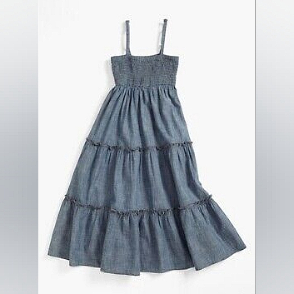 𝅺peek Girls Denim Strappy Dress